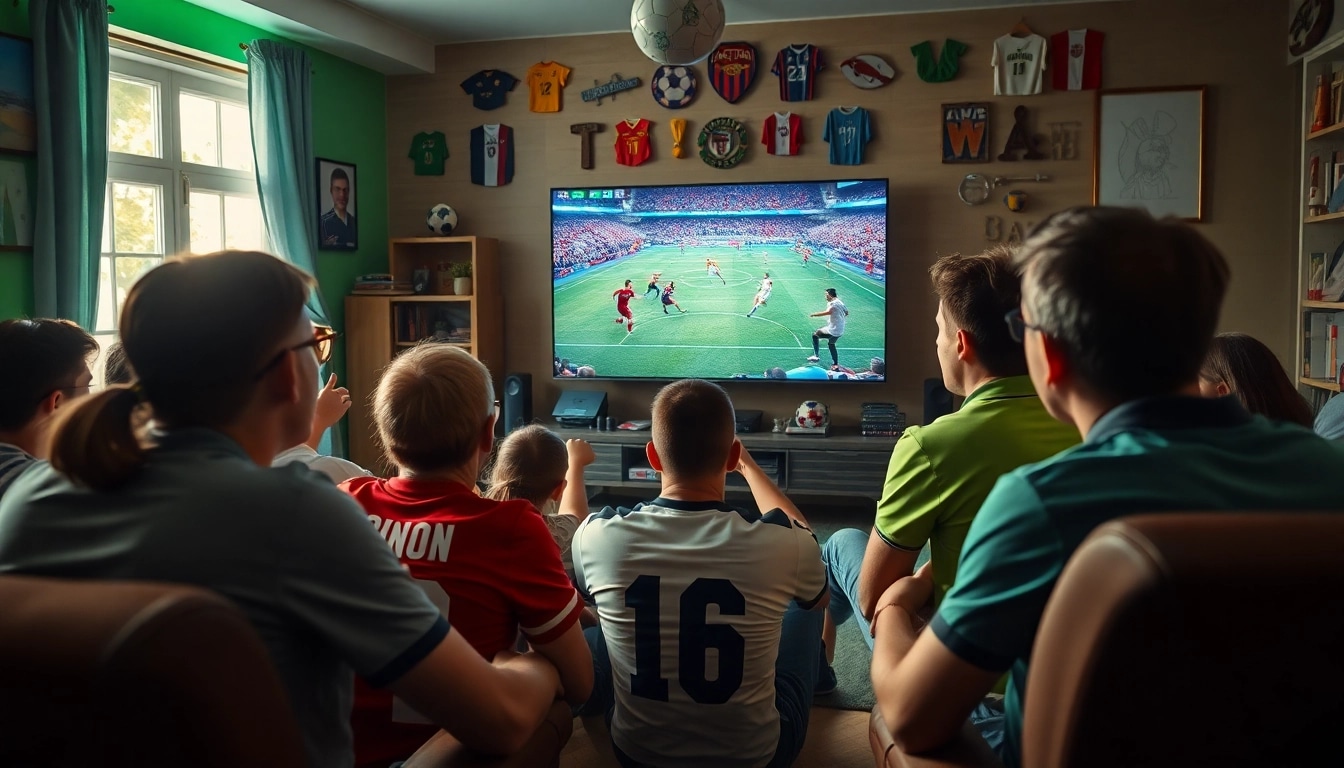 Xoilac TV brings football fans together, showcasing a lively gathering to watch matches in HD quality.