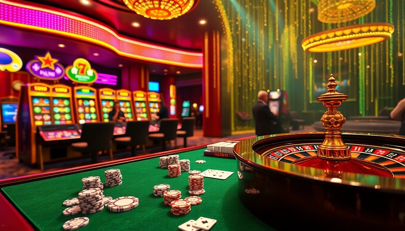 Experience the thrill of gaming at link F168 with vibrant casino visuals and immersive tables.