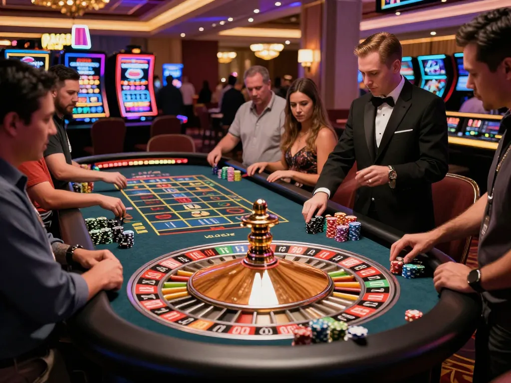 Experience the thrill of roulette at sin888 with players engaged in strategic betting action.