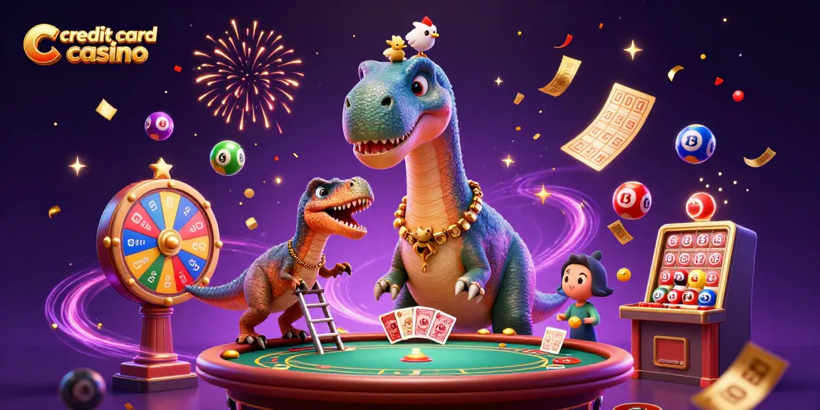 Experience the excitement of a credit card casino with dynamic characters and vibrant game elements.