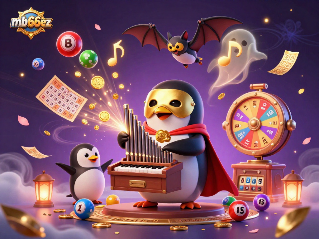 Experience thrilling gaming with mb66ez, featuring a dynamic 3D casino scene filled with excitement.