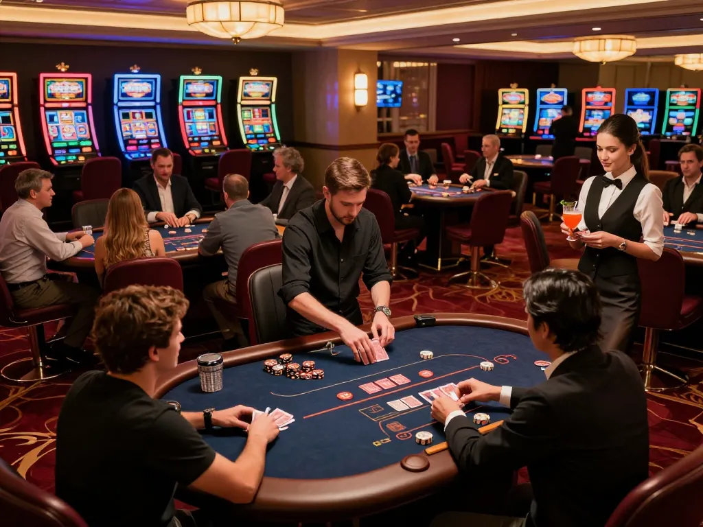 Players enjoy a thrilling game at LUCK8 casino with vibrant atmosphere and immersive gameplay.