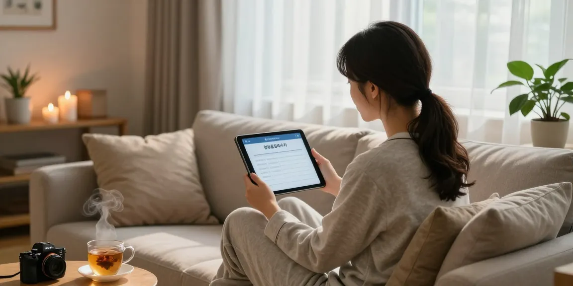 Relaxing scene showcasing a young adult preparing for a 창동출장마사지 appointment in a cozy living room.
